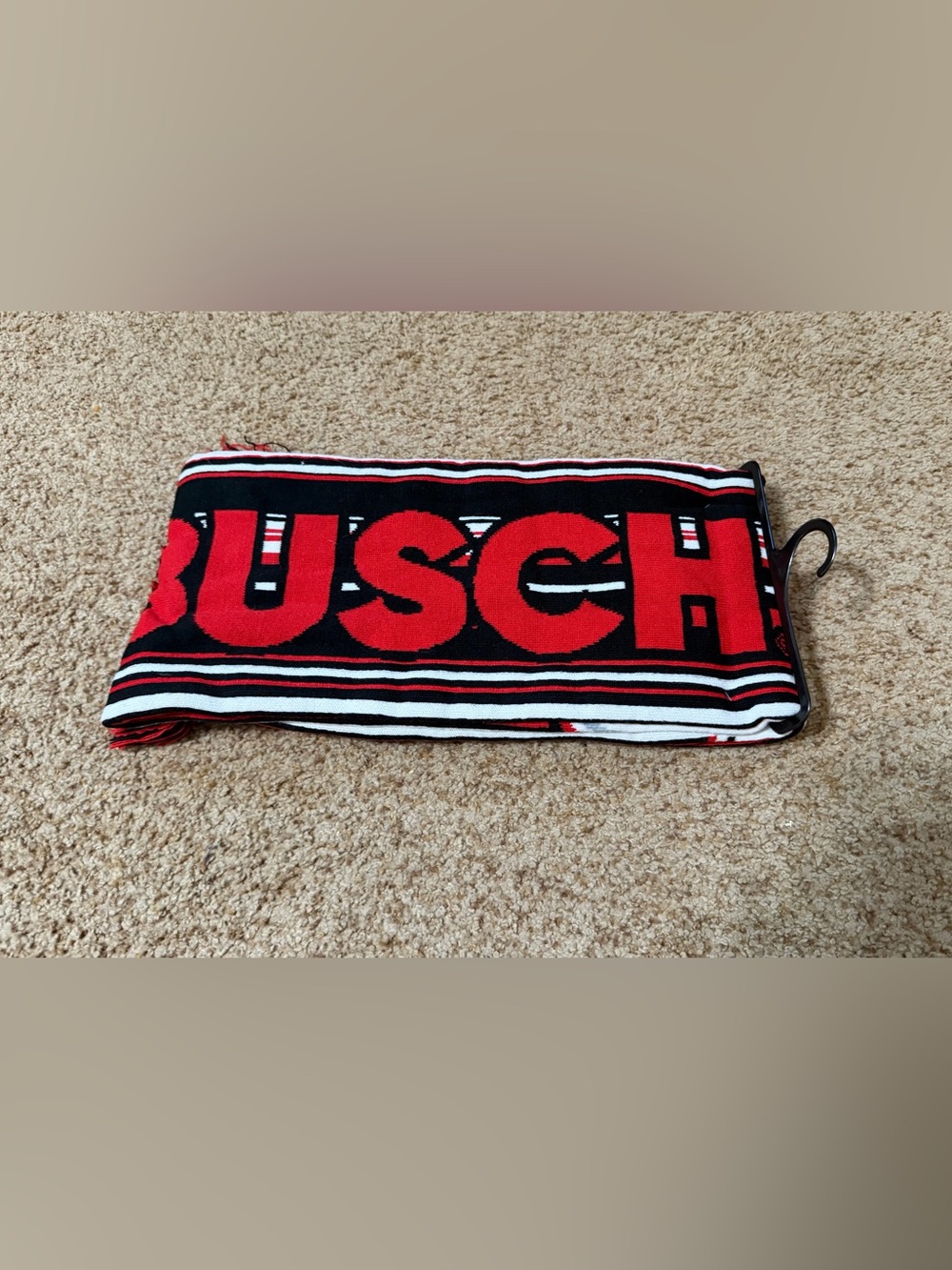 Red and Black Kyle Busch Knit Scarf